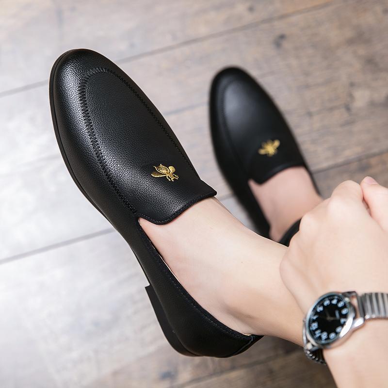 Picture of Leather Tassel Loafers - Black